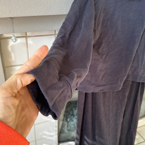 J.Crew Gray / black Vintage Fleece Cotton Terry Turtleneck Sz M - Picture 5 of 13